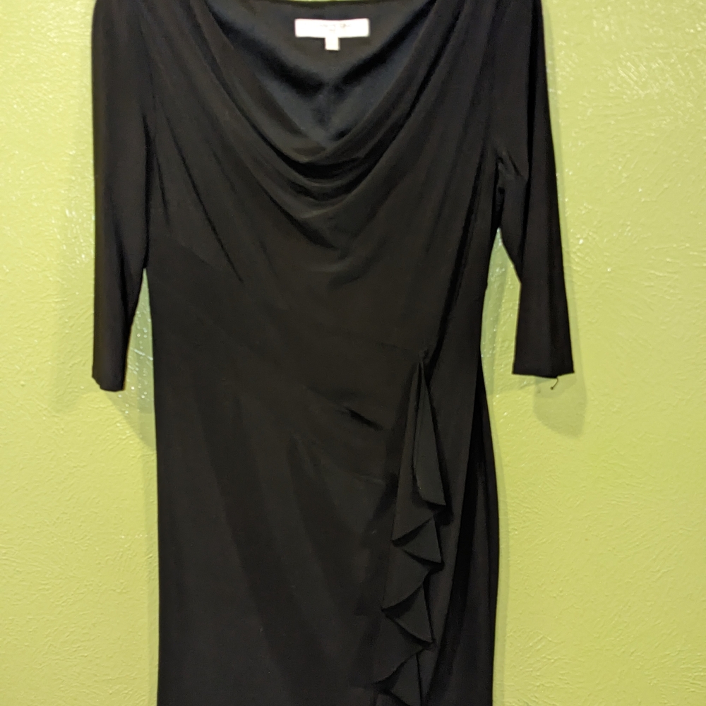 Elegant Black Draped Dress